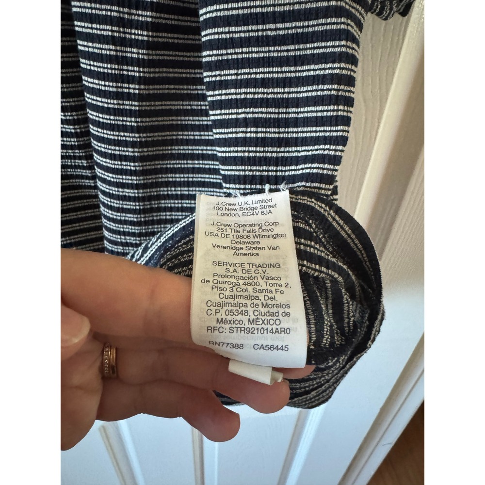 Texture & Thread Peasant Top In Stripe Size Small - image 5